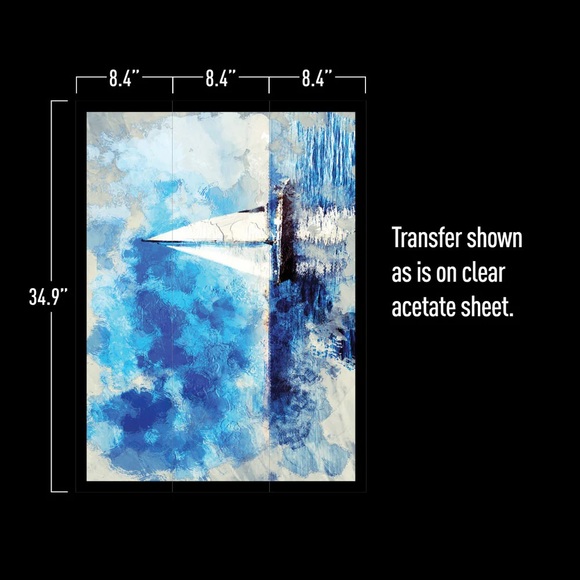 Redesign with Prima Decor Transfer ~ ON A VOYAGE 2 ~ 25” x 35” - Picture 4 of 4